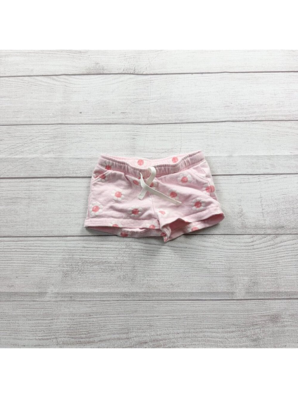 Carter’s Baby Girl Pink Floral Shorts Soft Cotton Design Bow 6-9 Months